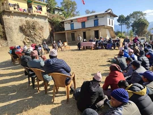 एमाले रुकुमको बैठकमा केन्द्रीय सदस्यलाई स्वागत