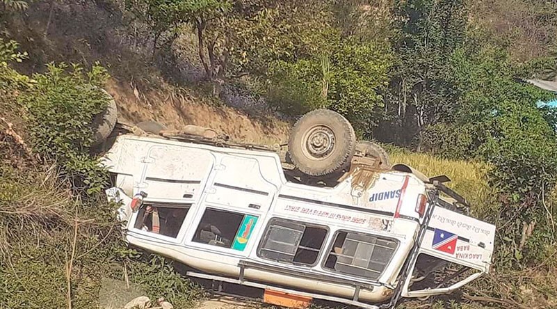 सल्यानमा जिप दुर्घटना हुँदा एक जनाको मृत्यु