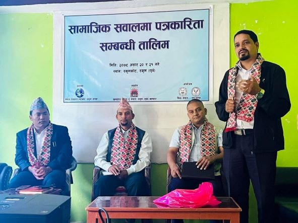 रुकुमकोटमा सामाजिक सवालमा पत्रकारिता सम्बन्धी तालिम