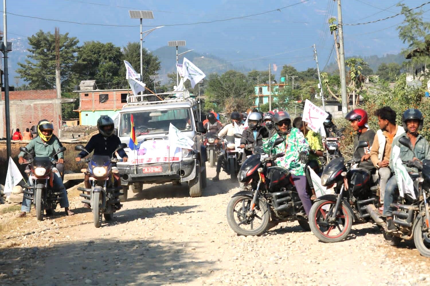 चुनावी प्रचारका लागि राप्रपाद्वारा रुकुममा मोटरसाईकल र्‍याली