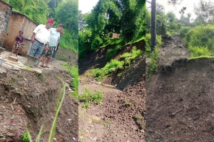 चौरजहारीको थापापाखा पहिरोको उच्च जोखिममा