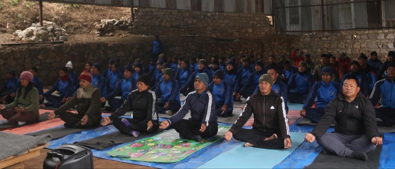 मानसिक स्वास्थ्य सेवा प्रवर्द्धनका लागि प्रहरीलाई 'योग ध्यान'